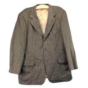 Joseph & Feiss International Mens 43 Soft Jacket Brown Shoulder Pads 3-Button